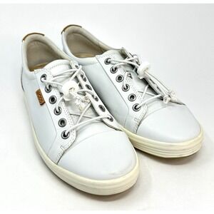 Ecco Shoes Womens 7-7.5 US 38 EU‎ Soft 7 Sneakers White Lace Up Low Top Comfort